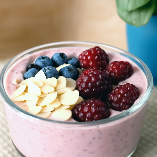 Pudin Chía Moras con kéfir Marusia