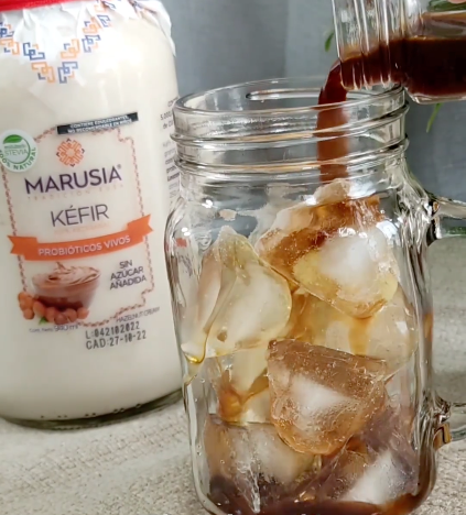 Café frío con kéfir Marusia