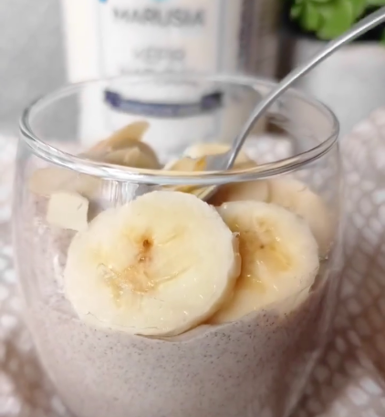 Pudín de plátano con kéfir Marusia