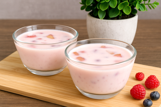 Gelatina de kéfir Marusia con fresa