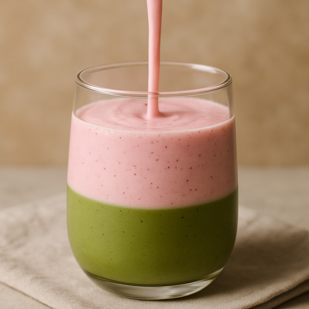 Strawberry matcha kéfir Marusia smoothie