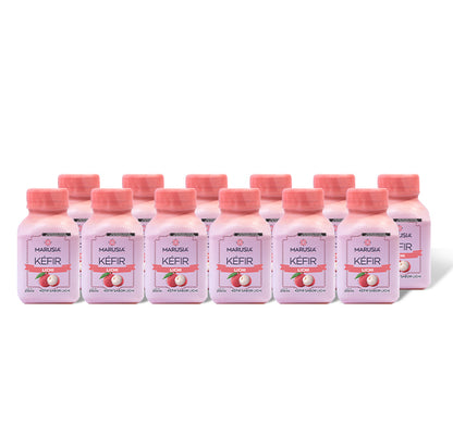 PACK 12 BOTELLAS 210ml — KÉFIR MARUSIA PROBIOTICOS SIN AZUCAR AÑADIDA SABOR LICHI
