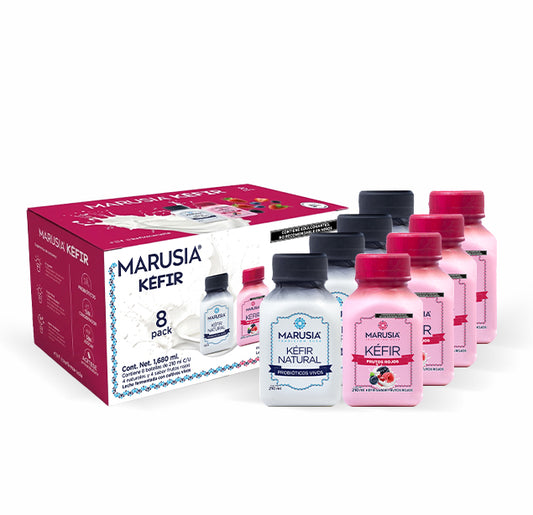 Kéfir Marusia Equilibrio Diario — Pack 8 Botellas 210ml con Probióticos Vivos