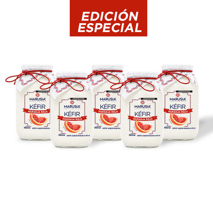 Kéfir Marusia Familia Feliz Sabores — Pack 5 Botellas 900ml con Probióticos Vivos