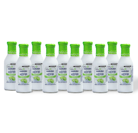 Kéfir Marusia Salud Diaria Pack 10 Botellas 350ml Manzana Verde