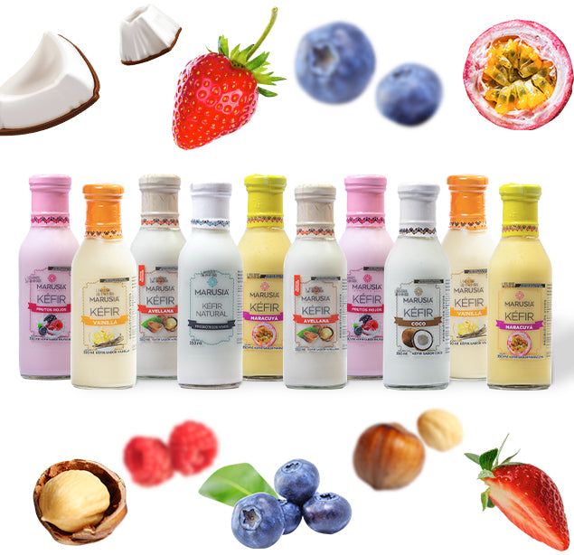 Kéfir Marusia Salud Diaria — pack 10 botellas de 350ml en vidrio, alimento probiótico fermentado artesanal sin conservadores, entrega CDMX y área metropolitana