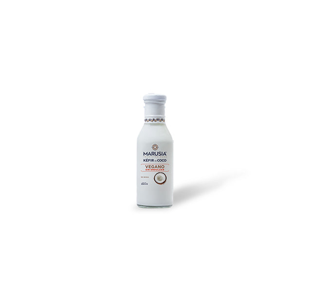 KÉFIR MARUSIA DE COCO — VEGANO 350ml en botella de vidrio SIN LACTEOS
